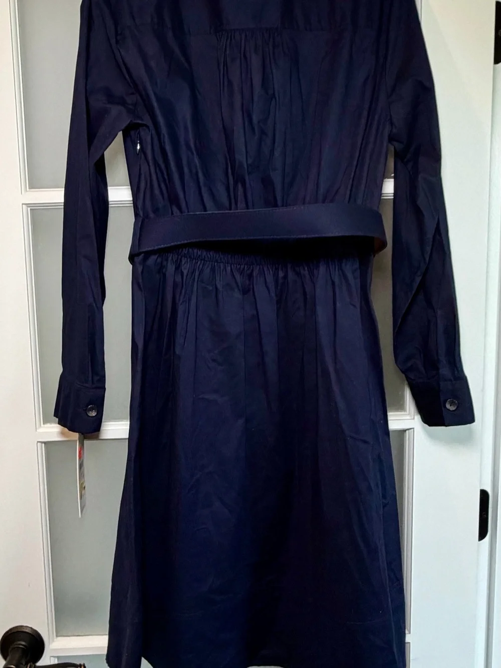 Calvin Klein Navy Belted Shirt Dress, Size 12, NWT